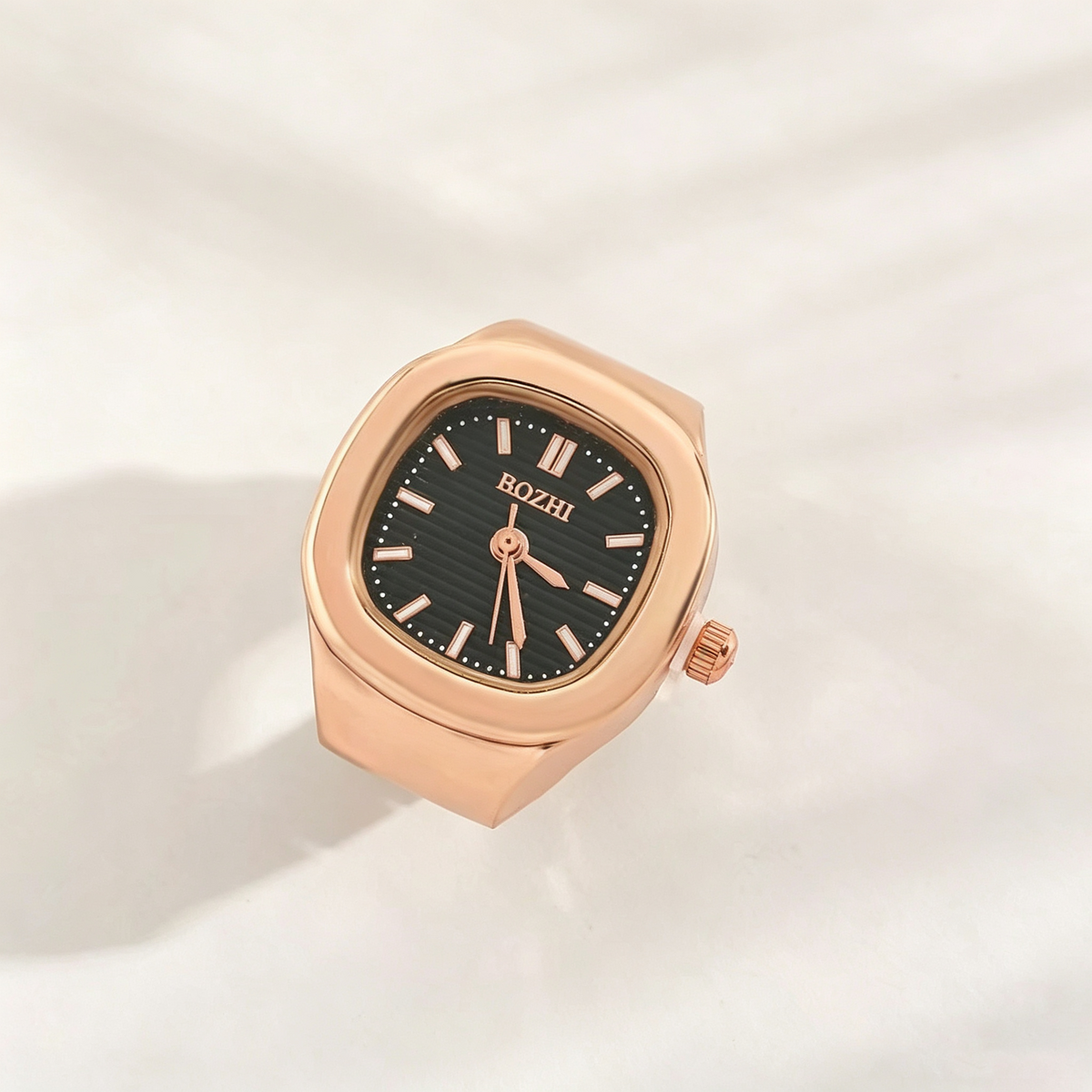 Casual Daily Wear Mini Finger Watch Quartz Ring Timepiece