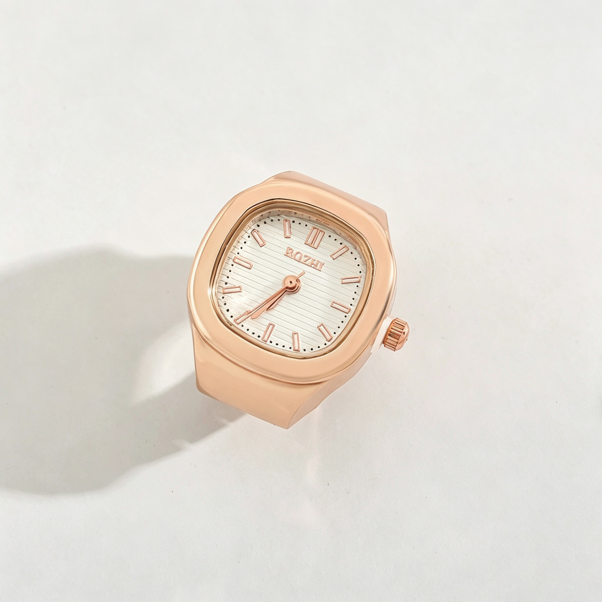 Casual Daily Wear Mini Finger Watch Quartz Ring Timepiece