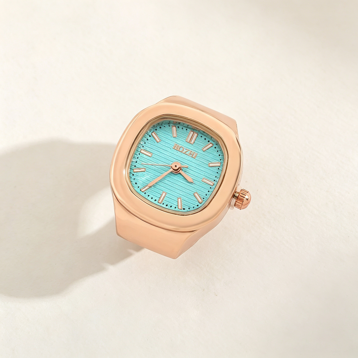 Casual Daily Wear Mini Finger Watch Quartz Ring Timepiece
